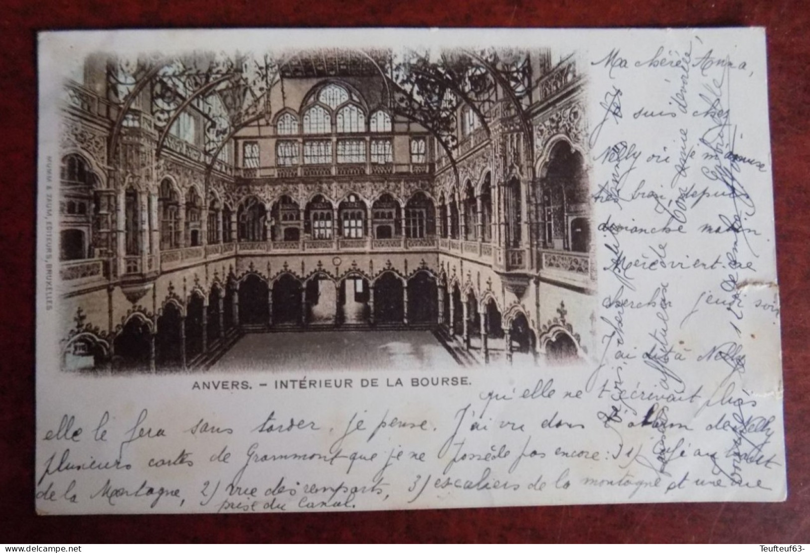 Cpa Litho. Anvers ; Intérieur De La Bourse 1900 - Antwerpen