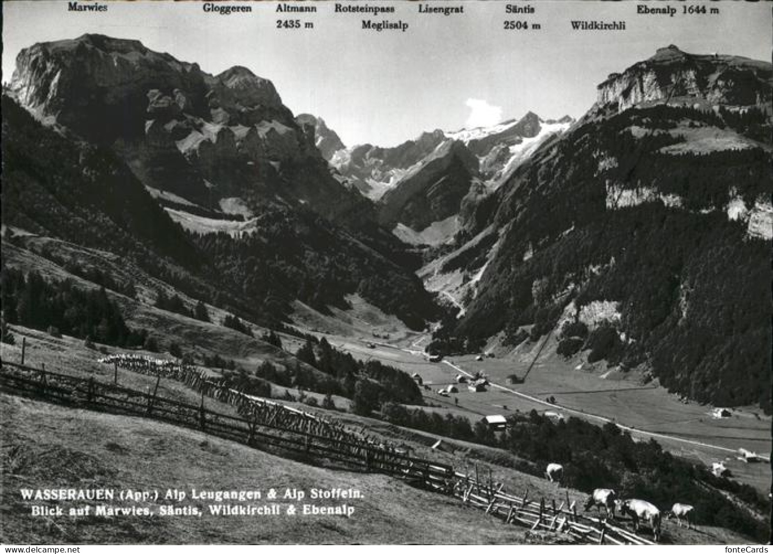 11419630 Wasserauen Blick Auf Maerwies U. Saentis Wasserauen - Sonstige & Ohne Zuordnung