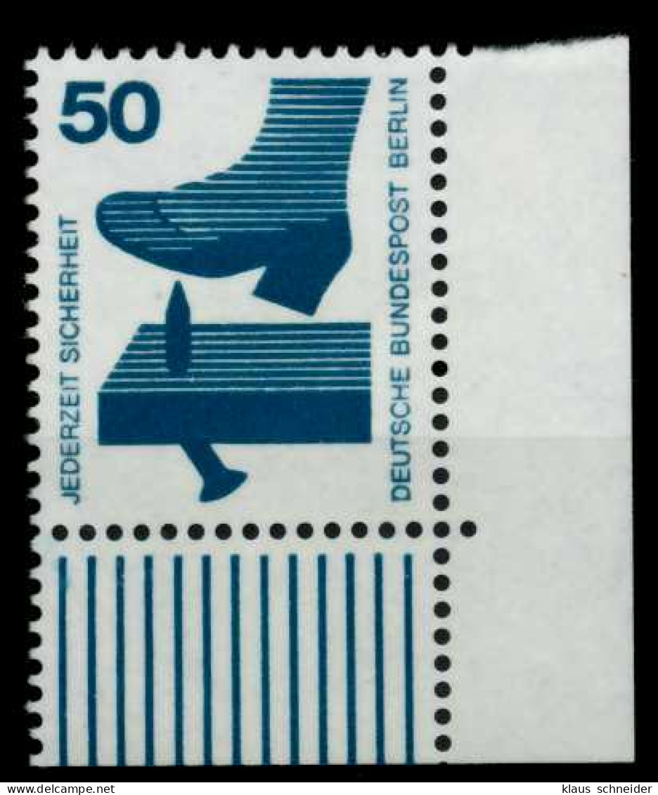 BERLIN DS UNFALLV Nr 408 Postfrisch ECKE-URE X702DCE - Unused Stamps