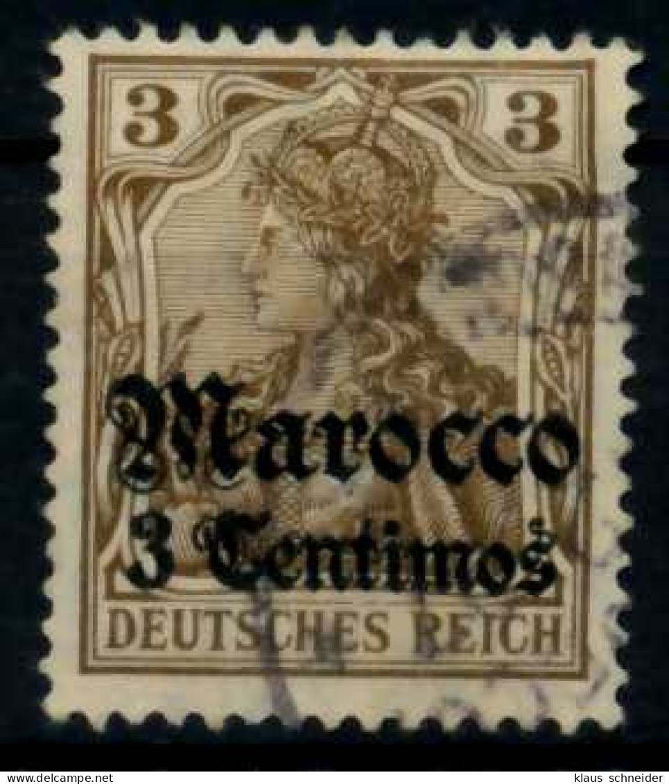 DEUTSCHE AUSLANDSPOSTÄMTER MAROKKO Nr 34 Gestempelt X732FF6 - Deutsche Post In Marokko