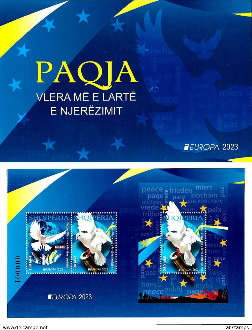 Albania Stamps 2023. Europa CEPT: Peace. Dove, Bird. Booklet MNH - Albanië