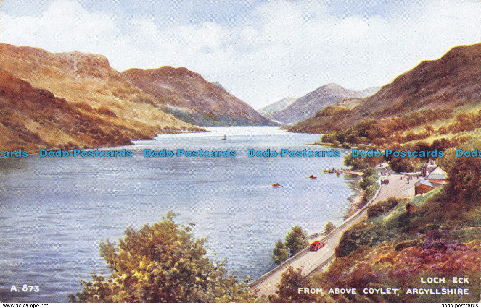 R078703 Loch Eck From Above Coylet. Argyllshire. Art Colour. Brian Gerald. Valen - World