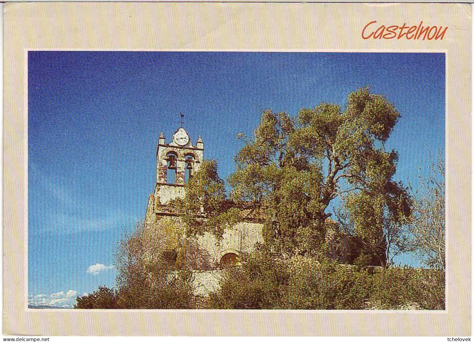 (66). Castelnou La Chapelle Au Pied Du Village Fortifié Oblitere Sorede 1990 - Autres & Non Classés