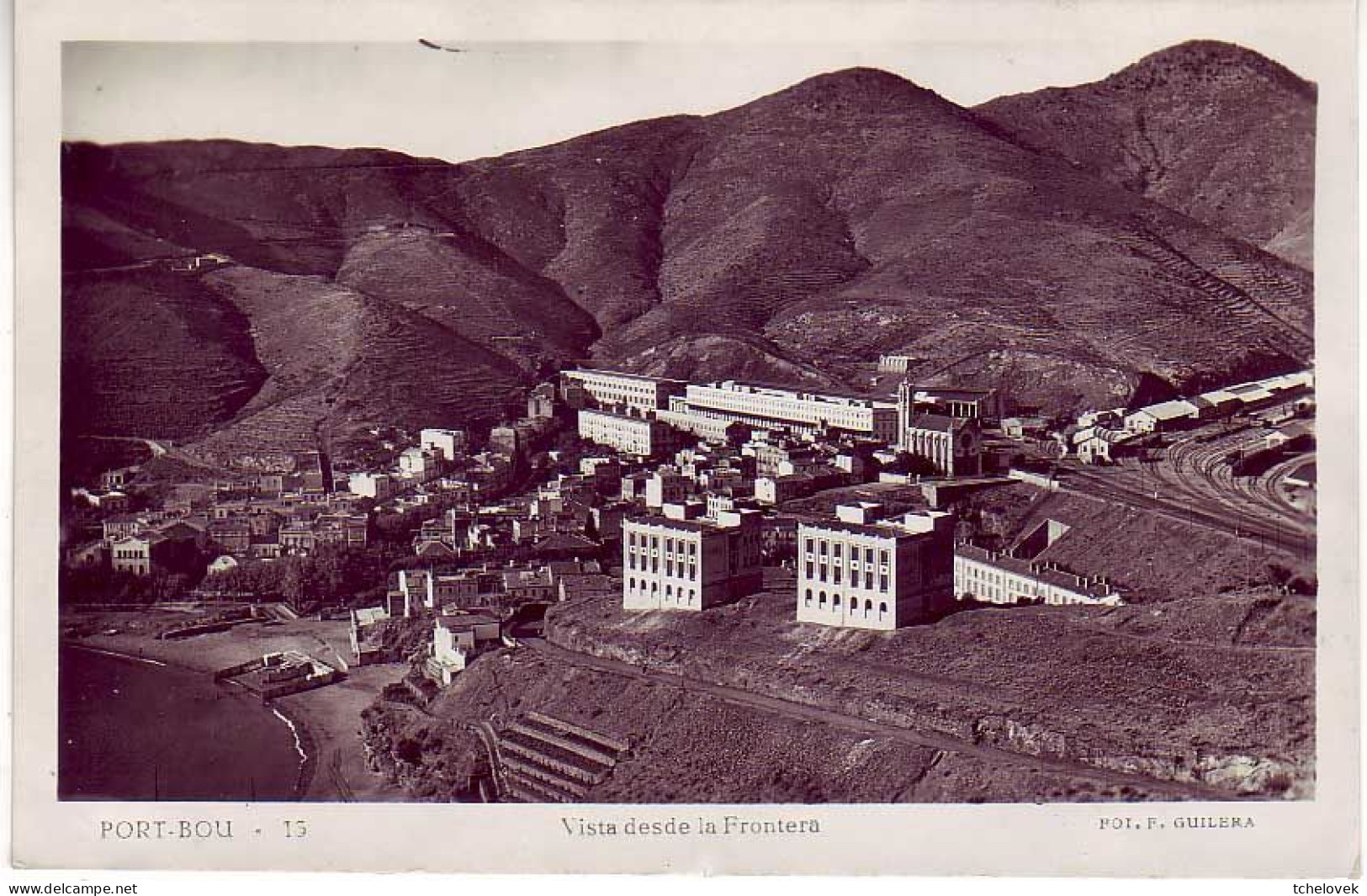 (66). Port Brou. Vista Desde La Frontera Gare SNCF Chemin De Fer - Autres & Non Classés