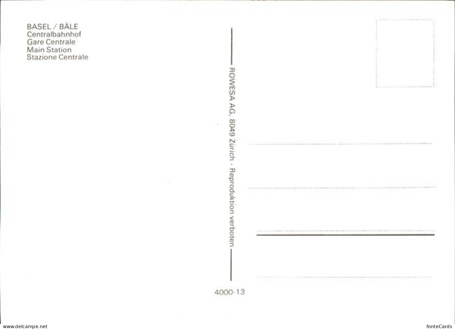 11395713 Basel BS Zentralbahnhof Basel BS - Andere & Zonder Classificatie