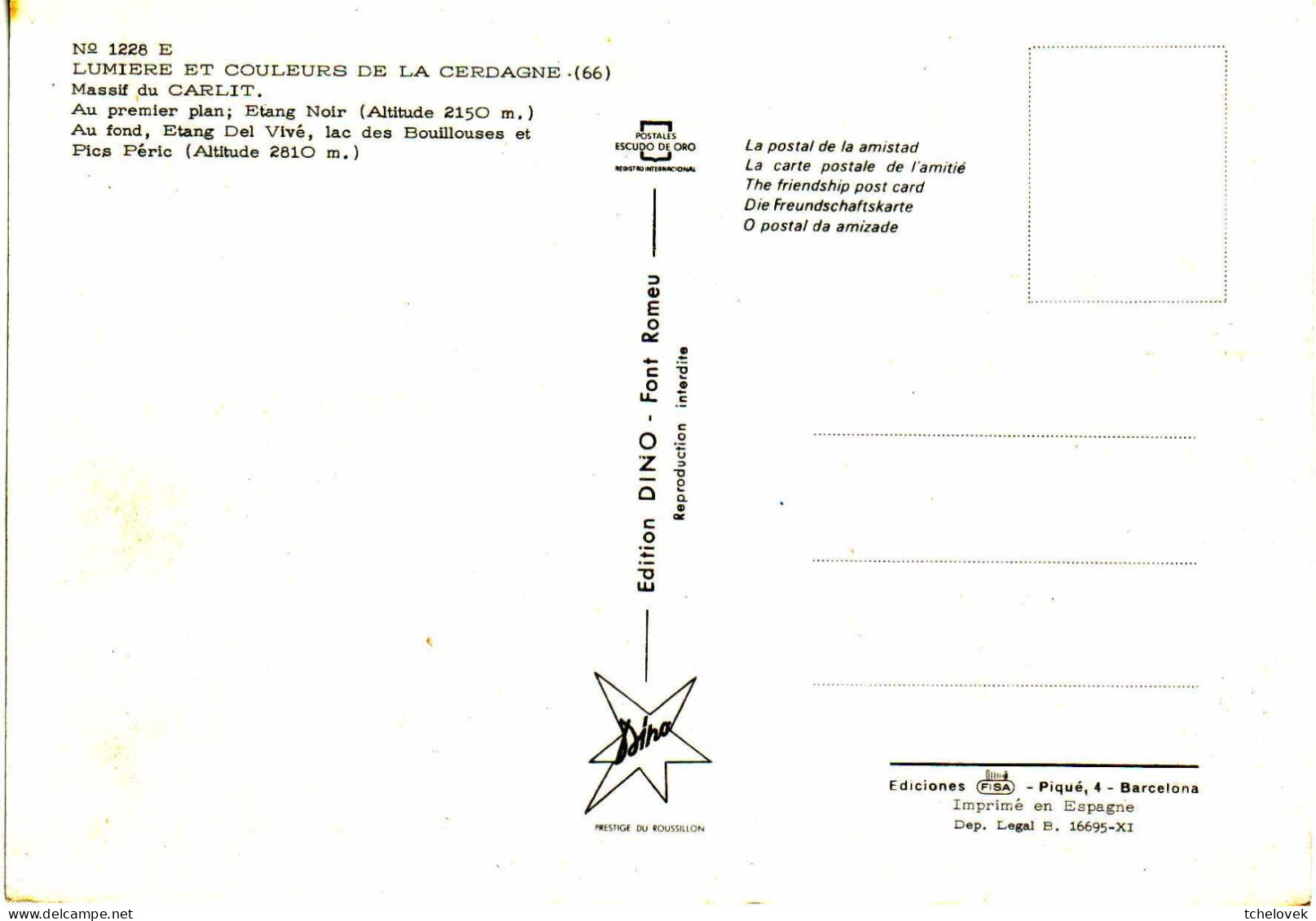 (66). E 66.1 Ed CIM. Chevaux Sauvages Du Carlit & 1228 E Massif Du Carlit - Sonstige & Ohne Zuordnung