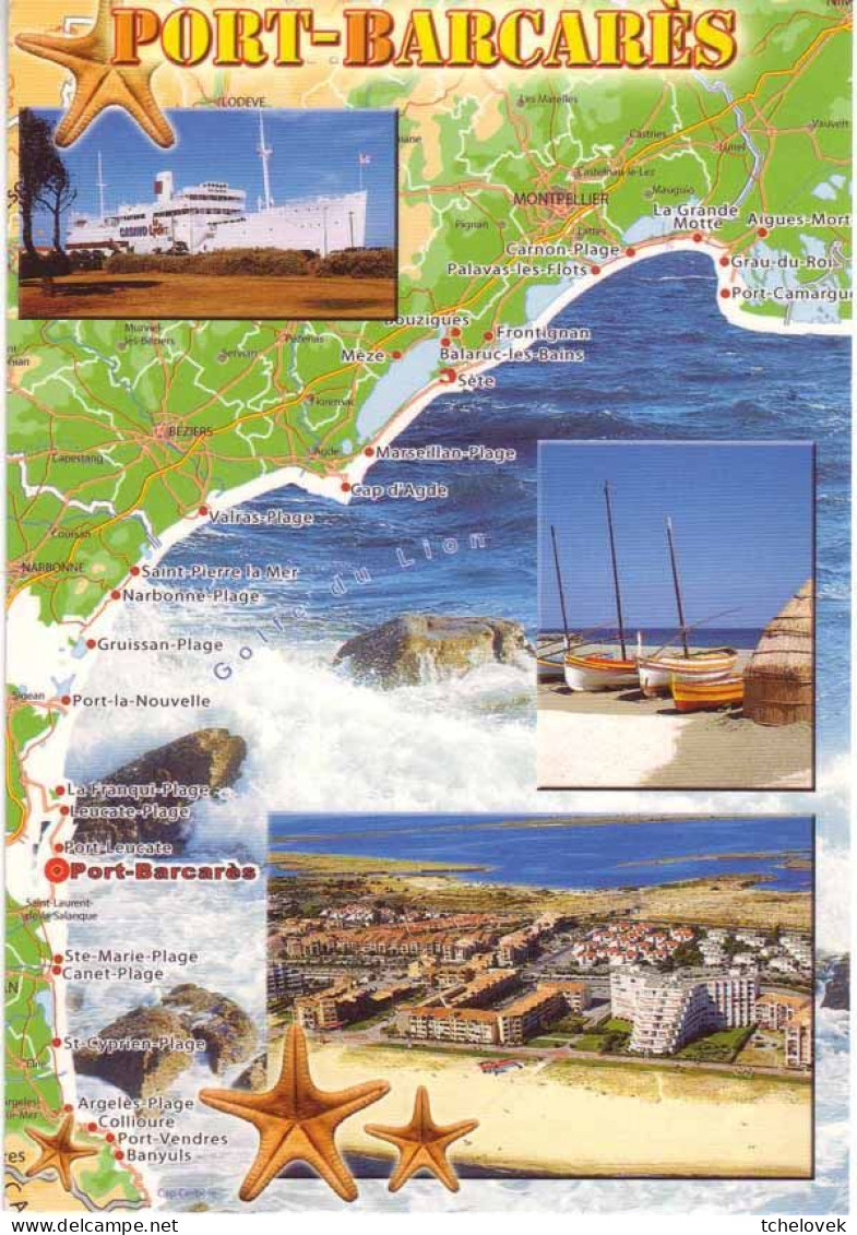 (66). Port Barcares. 2011 Carte Geo & Une Pensee De Port Barcares & Port Barcares (2) - Port Barcares