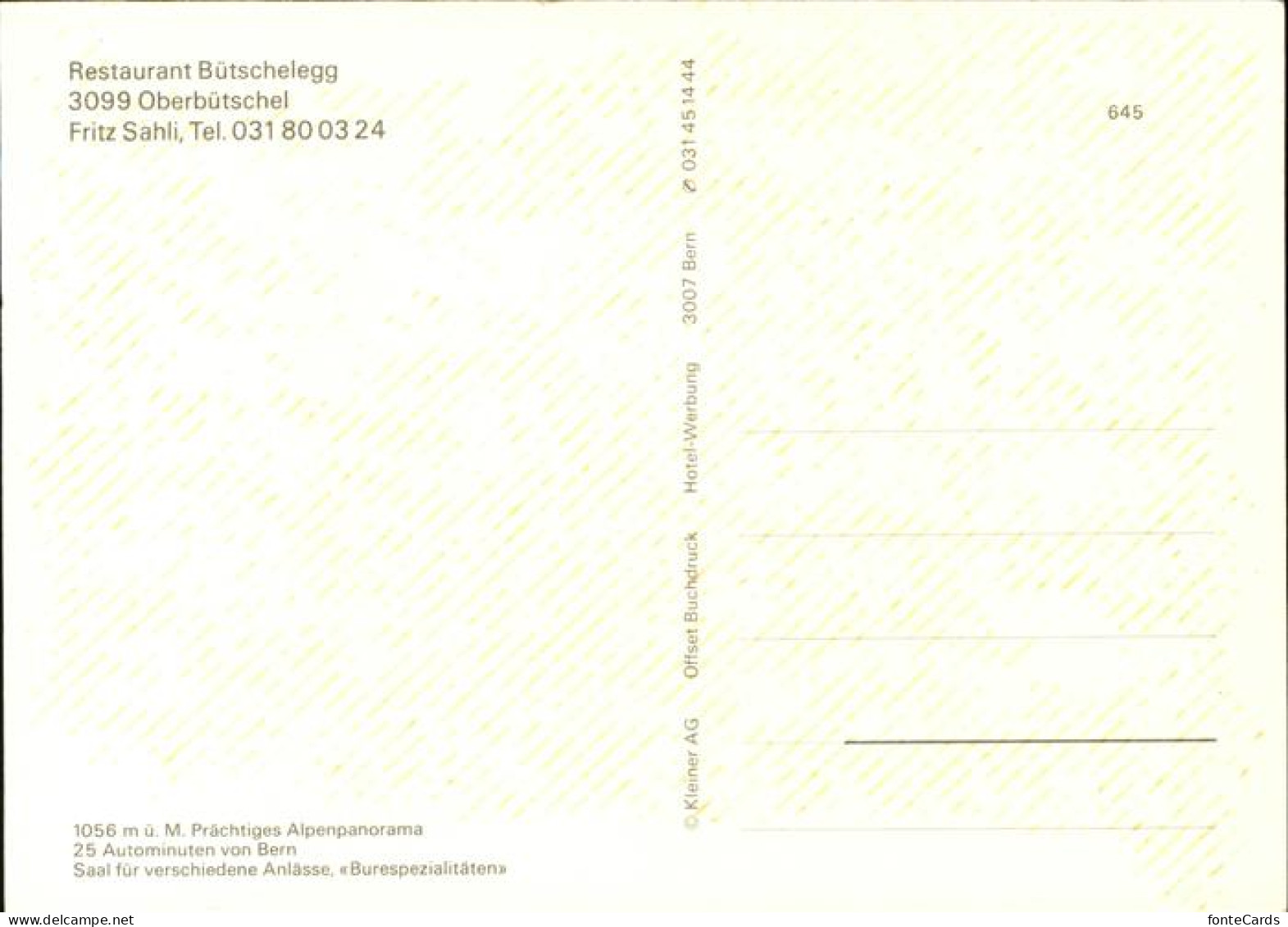 11395573 Oberbuetschel Restaurant Buetschelegg Oberbuetschel - Autres & Non Classés