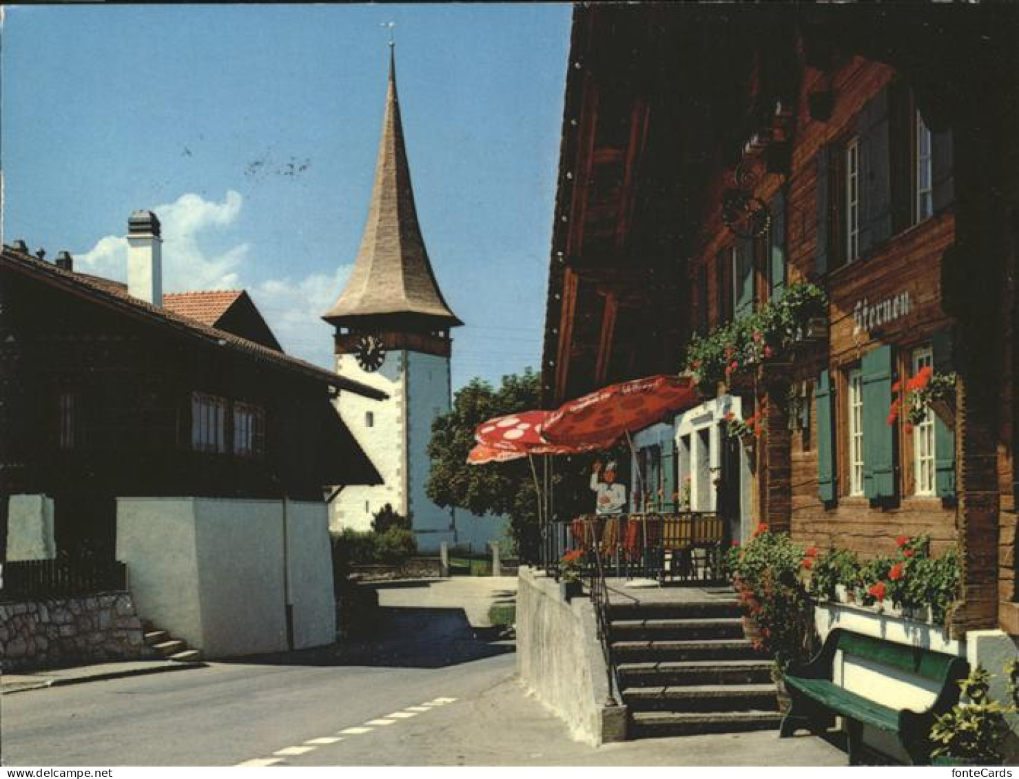 11395426 Aeschi Spiez Kirche Gasthaus Sternen Aeschi B. Spiez - Autres & Non Classés