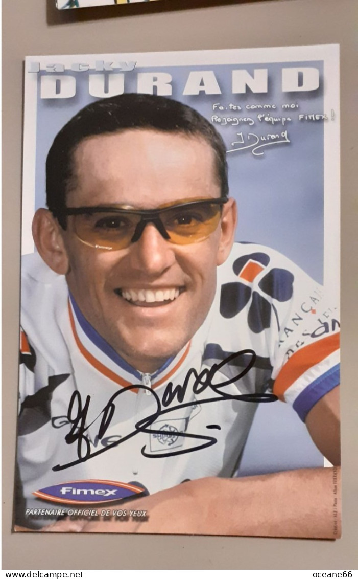 Autographe Jacky Durand FDJ  Fimex Format A5 - Cycling