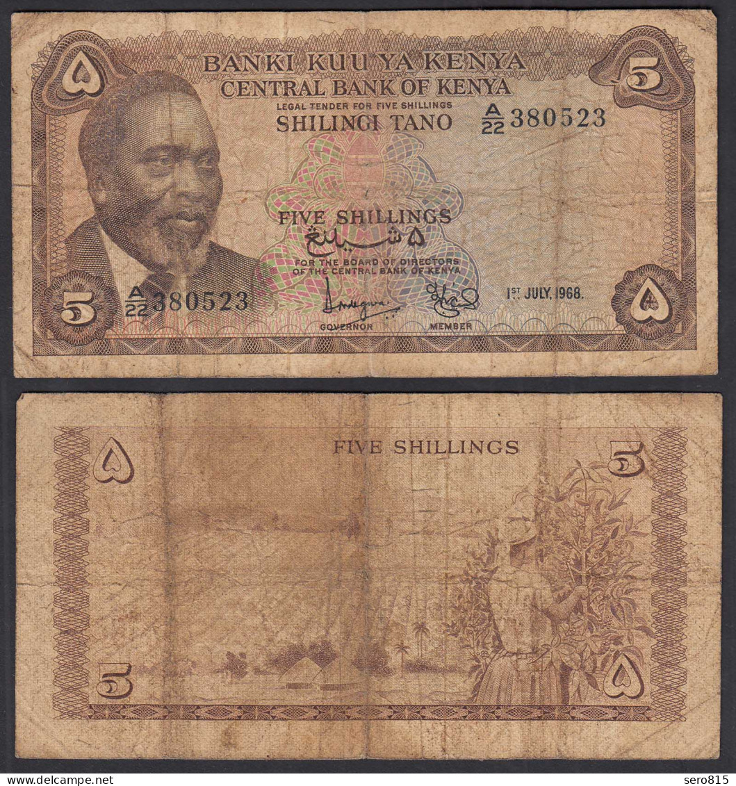 KENIA - KENYA 5 Shillings Banknote 1968 Pick 1c VG (5)    (32039 - Sonstige – Afrika