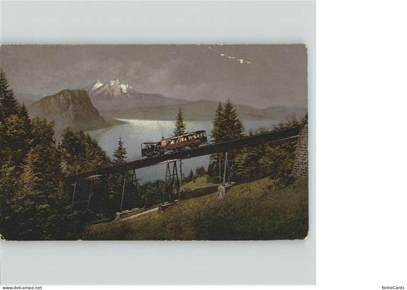 11389361 Hertenstein LU Rigibahn Schnurtobelbruecke Und Pilatus Vierwaldstaetter - Altri & Non Classificati