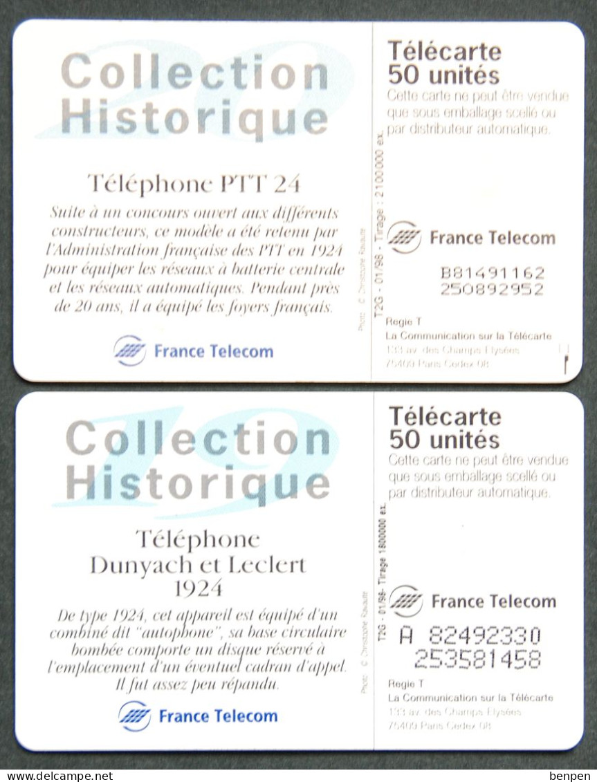 Télécartes Téléphone PTT 24 Dunyach Et Leclert 1924 Autophone 1998 50U France Telecom Collection Historique - Non Classés