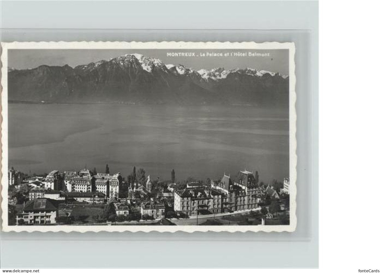 11389184 Montreux VD Vue Panoramique Avec Palace Et Hotel Belmont Lac Leman Et L - Other & Unclassified