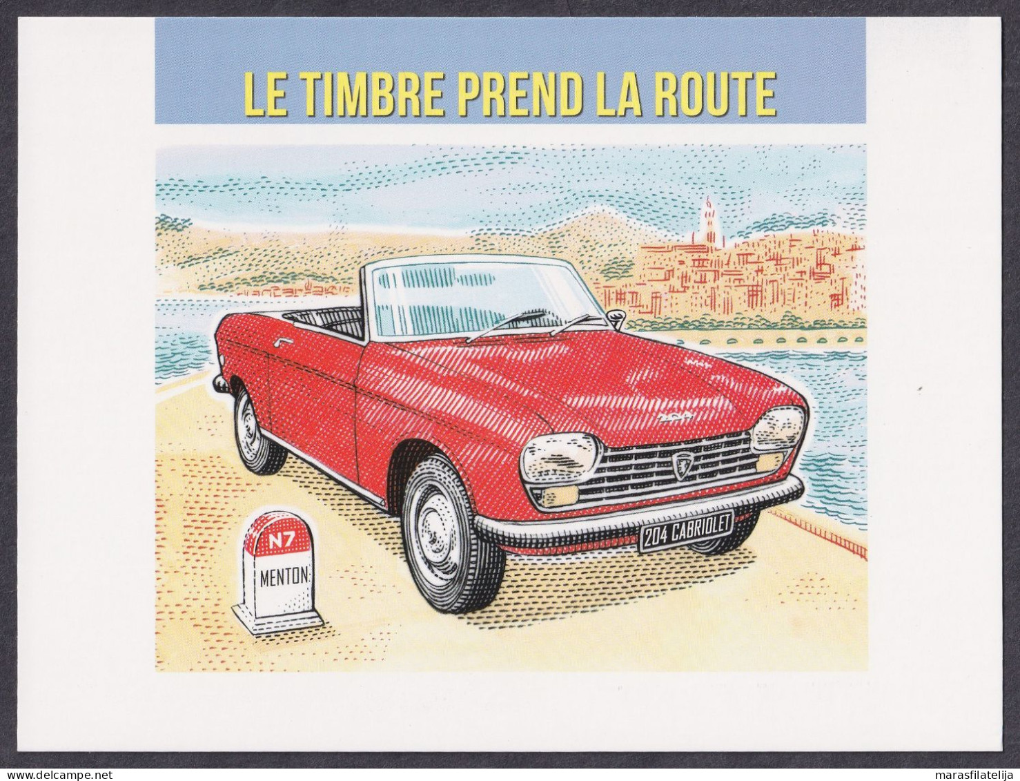 France 2020, Auto, Peugeot 204 Cabriolet, Stationery Card - Autres & Non Classés