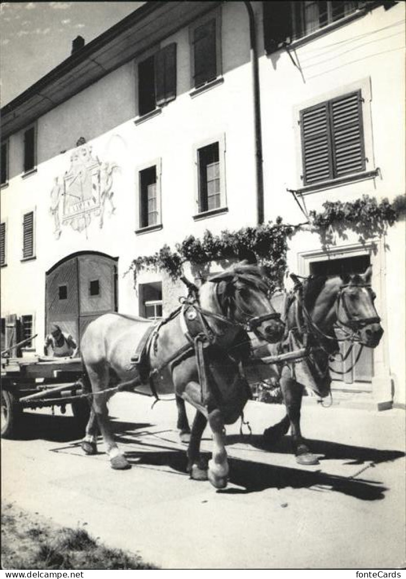 11385997 Neunkirch Bauernhof Pferdewagen Neunkirch - Sonstige & Ohne Zuordnung