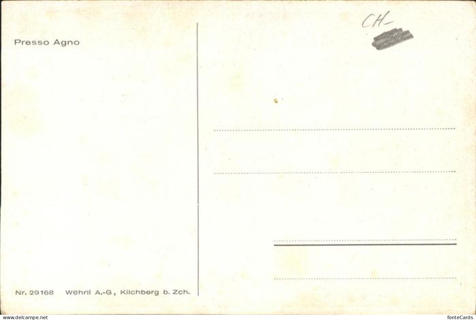 11385983 Agno Case Ticinese Kuenstlerkarte Agno - Other & Unclassified