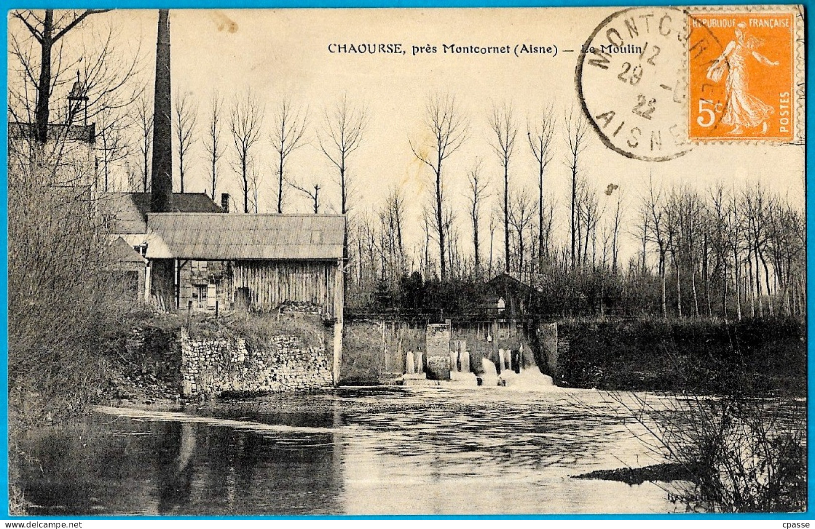 CPA 02 CHAOURSE Près Montcornet Aisne - Le Moulin - Otros & Sin Clasificación