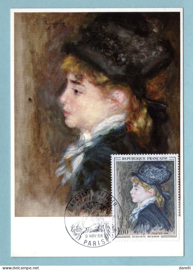 Carte Maximum 1968 - Auguste Renoir - YT 1570 - Paris - 1960-1969