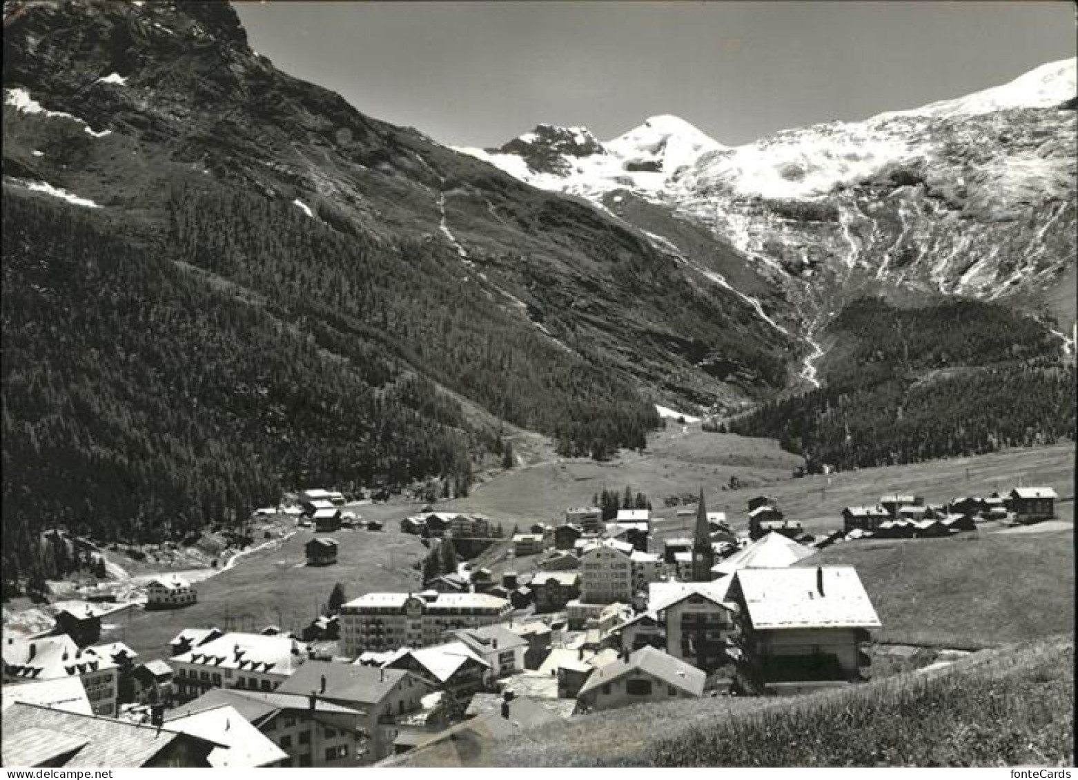 11385829 Saas-Fee Ortsansicht Allalinhorn Saas-Fee - Autres & Non Classés