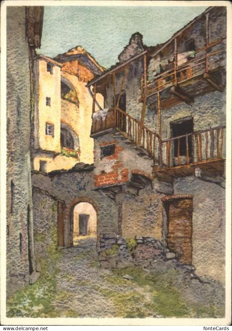 11385794 Locarno TI Gasse Kuenstlerkarte Locarno TI - Other & Unclassified