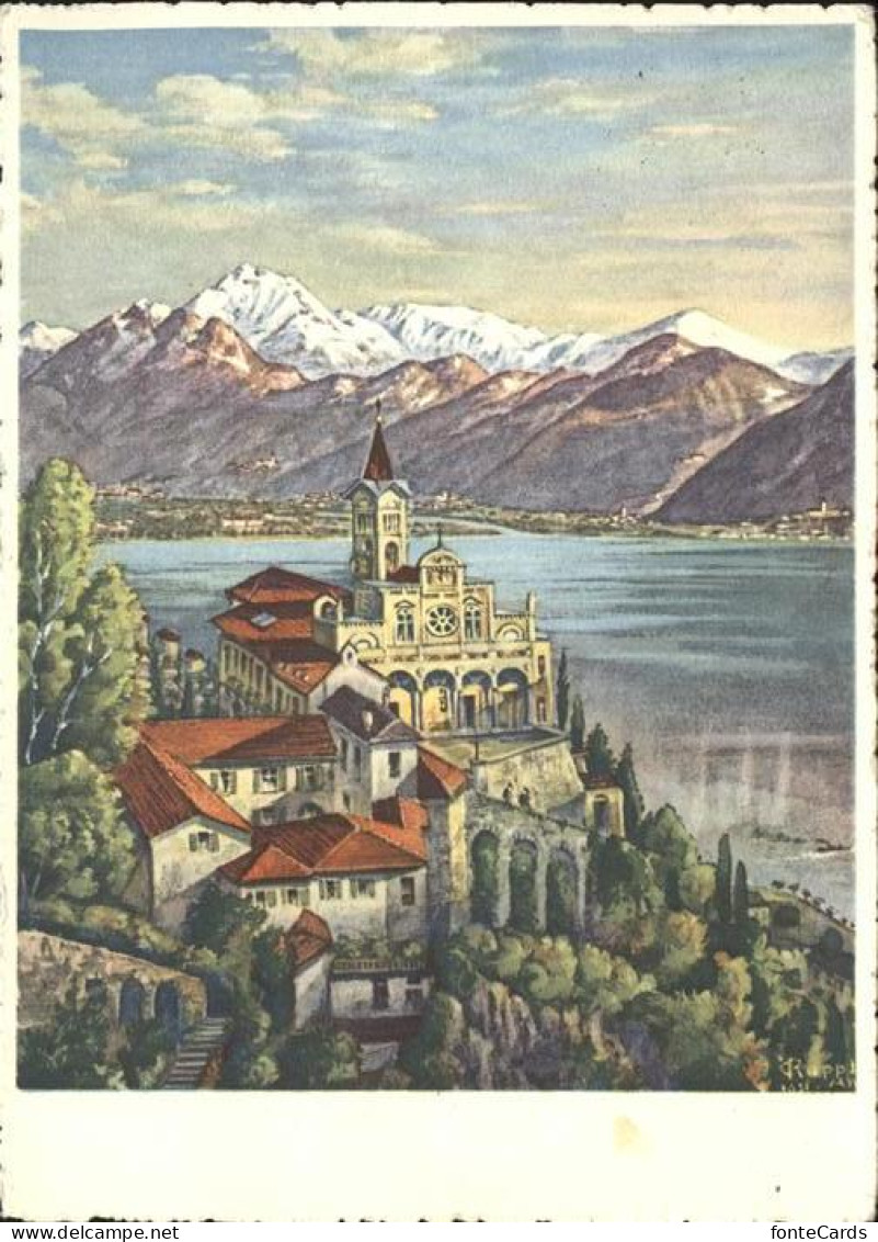 11385696 Locarno TI Basilica Madonna Del Sasso Lago Maggiore K?nstlerkarte  - Otros & Sin Clasificación