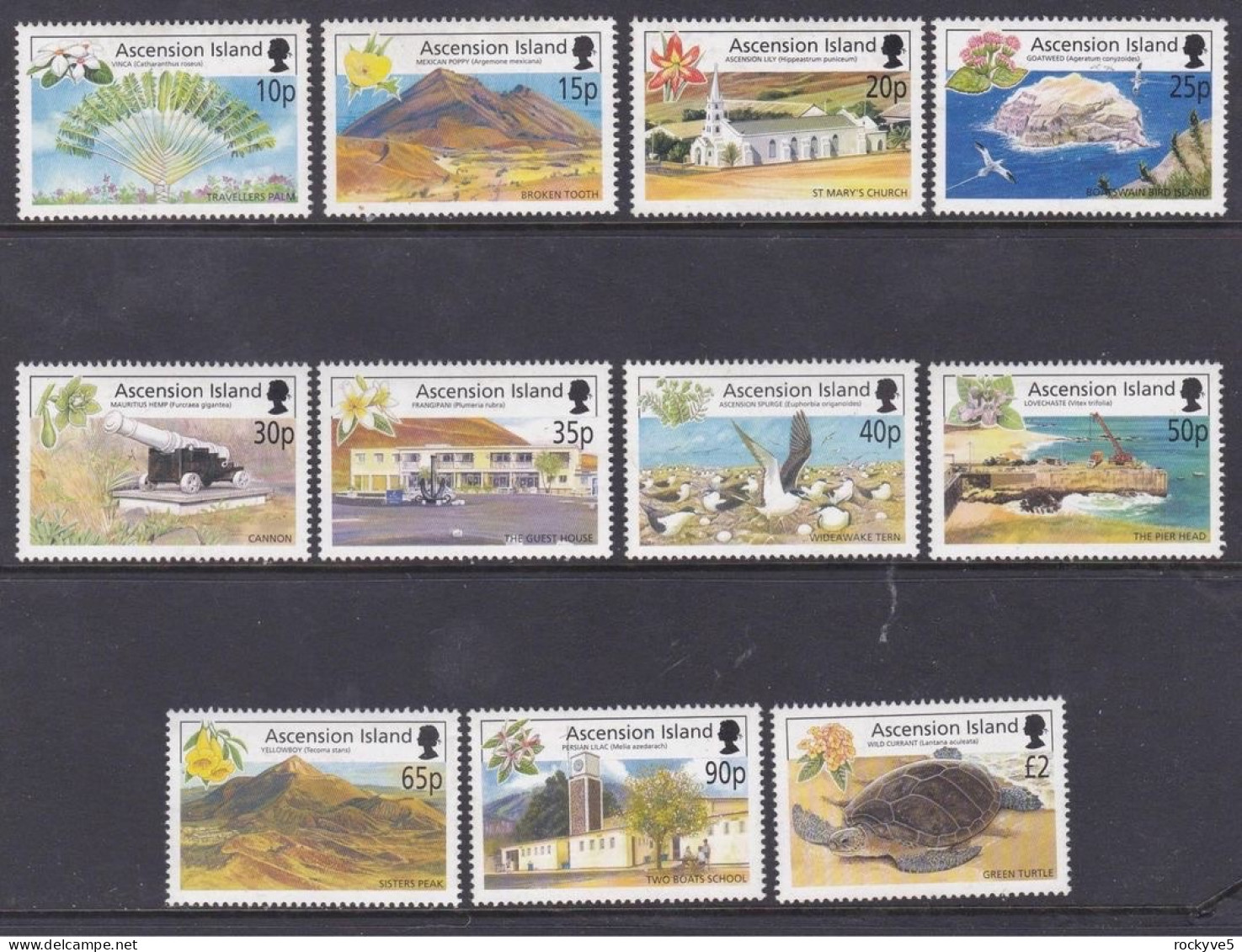 Ascension Island 2002 Island Views Definitives To £2 MNH CV £28 SP £9.99 - Ascension