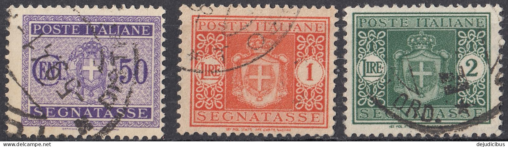 ITALIA - 1934 - Segnatasse -  Lotto Di 3 Valori Usati: Yvert  34, 36 E 37. - Segnatasse