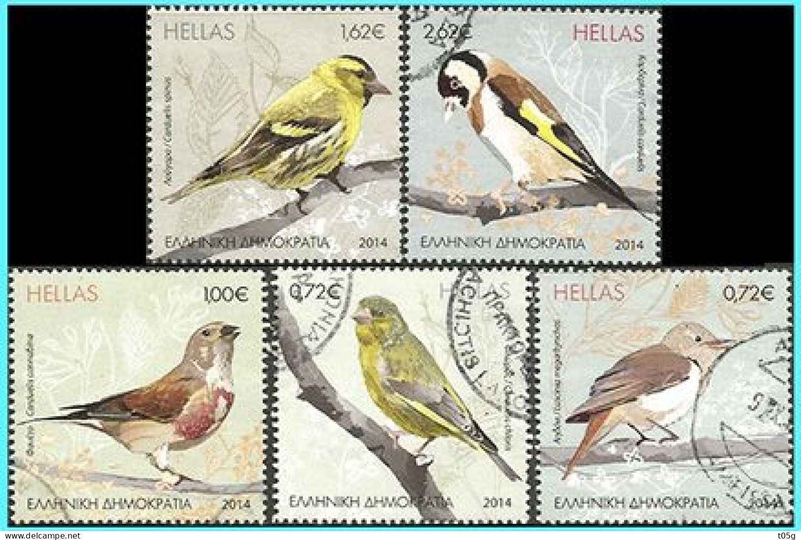 GREECE- GRECE- HELLAS - 2014: Songbirds Of The Greek Countryside complet Set  Used - Usados