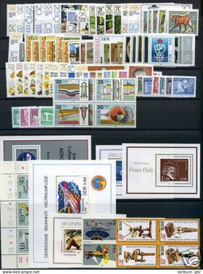 DDR Jahrgang 1980 Postfrisch Jede MiNr 1x Mit Block #DDR-XX-1980 - Other & Unclassified