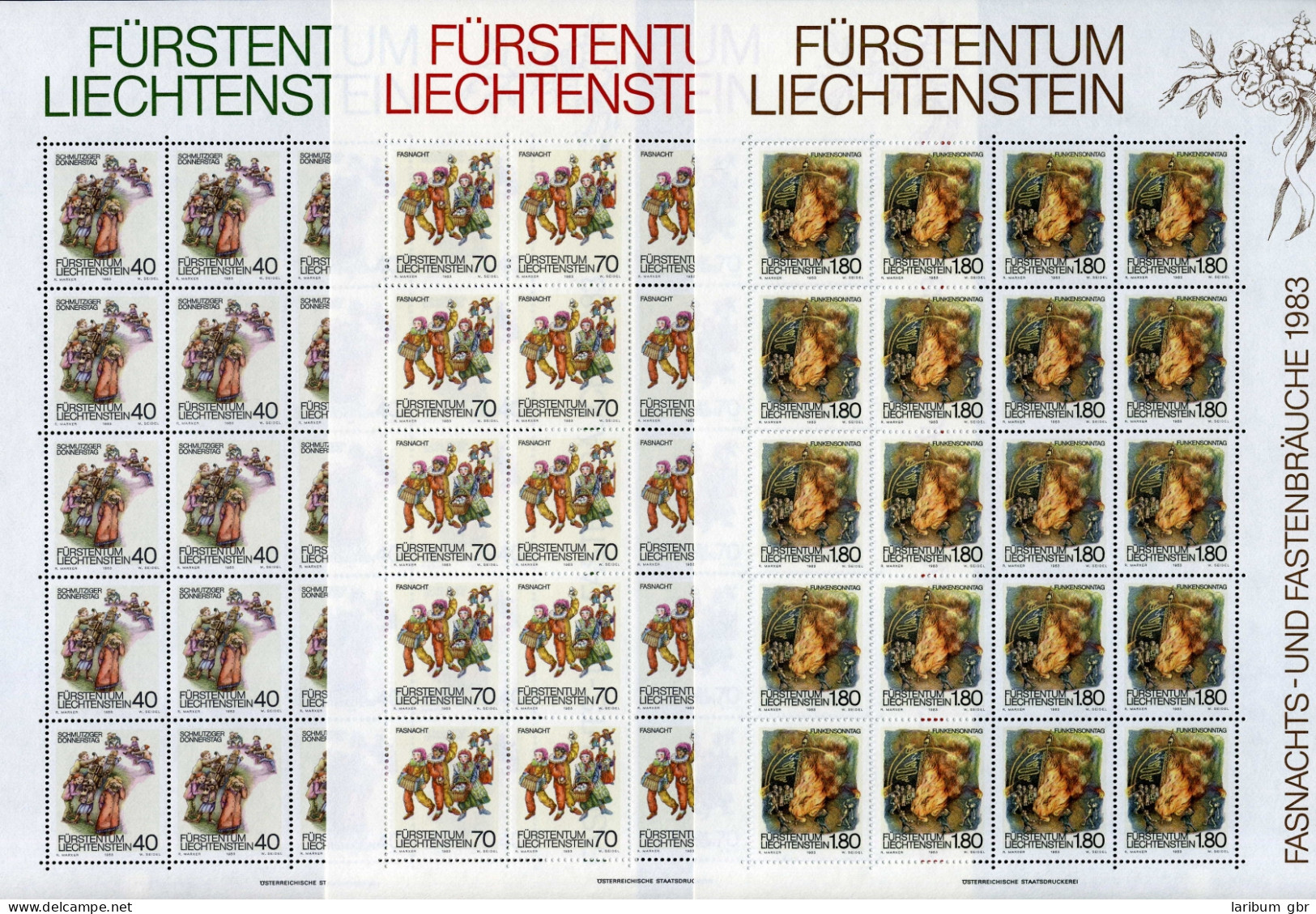 Liechtenstein Kleinbögen 818-820 Postfrisch #JE887 - Sonstige & Ohne Zuordnung