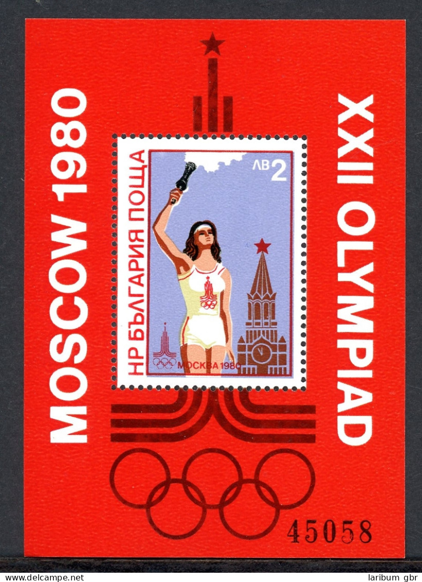 Bulgarien Block 103 Postfrisch Olympia 1980 Moskau #HD293 - Sonstige & Ohne Zuordnung