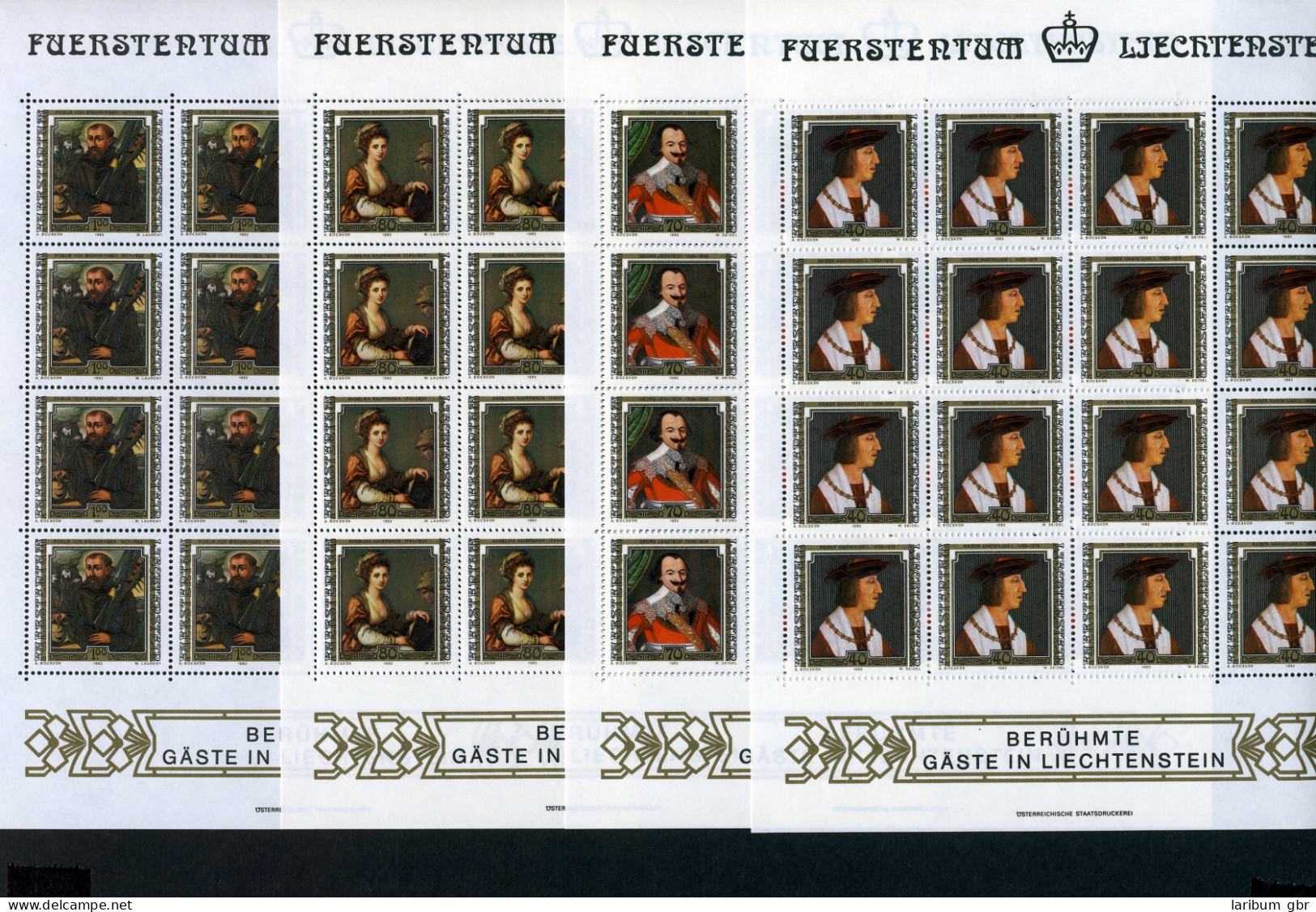 Liechtenstein Kleinbögen 809-812 Postfrisch Gemälde #JE941 - Andere & Zonder Classificatie