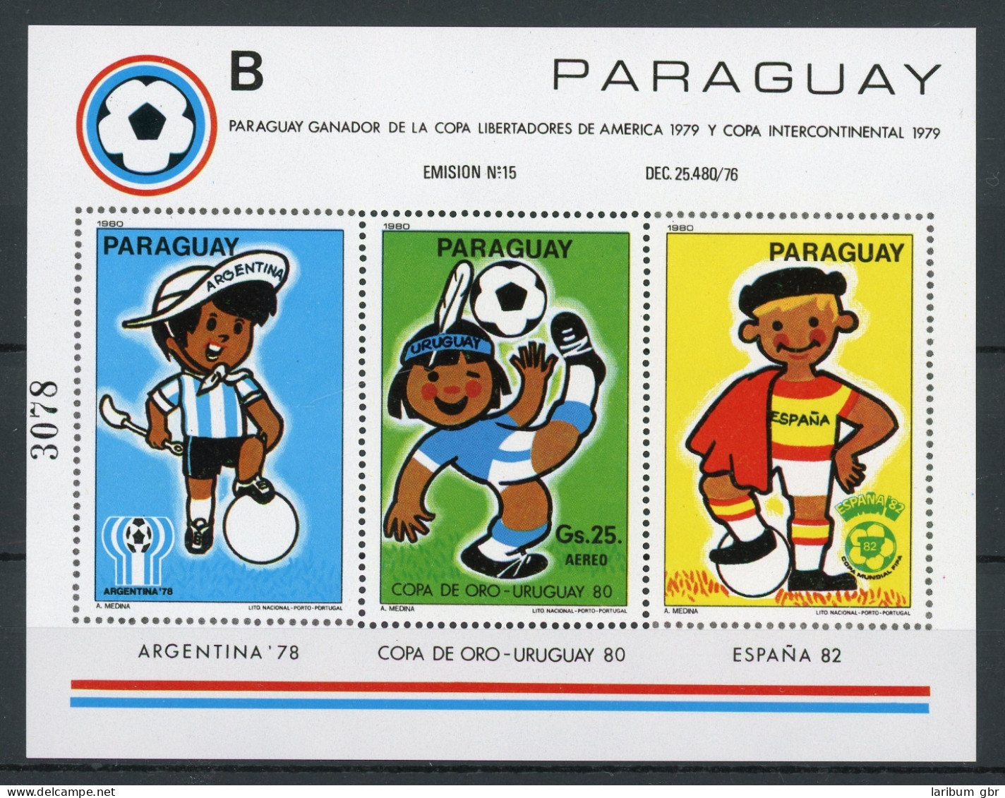 Paraguay Block 358 Postfrisch Fußball WM 1978 #GE447 - Paraguay