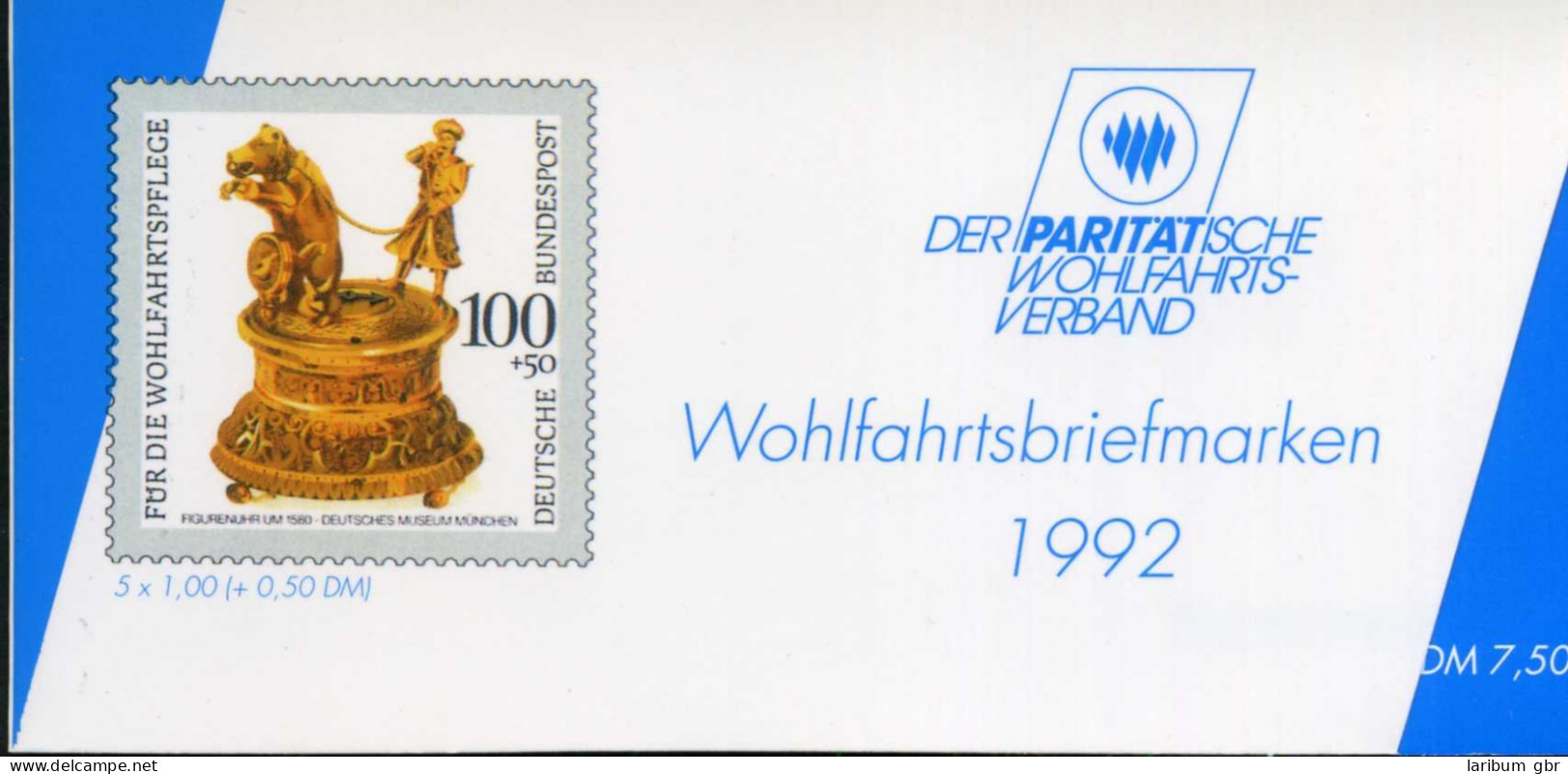 Bund DPWV Markenheft 1992 Mit 1634 Bonn Ersttagssonderstempel #IN520 - Otros & Sin Clasificación