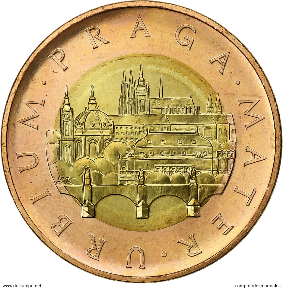 République Tchèque, 50 Korun, 2002, Bimétallique, SPL, KM:1 - Tchéquie