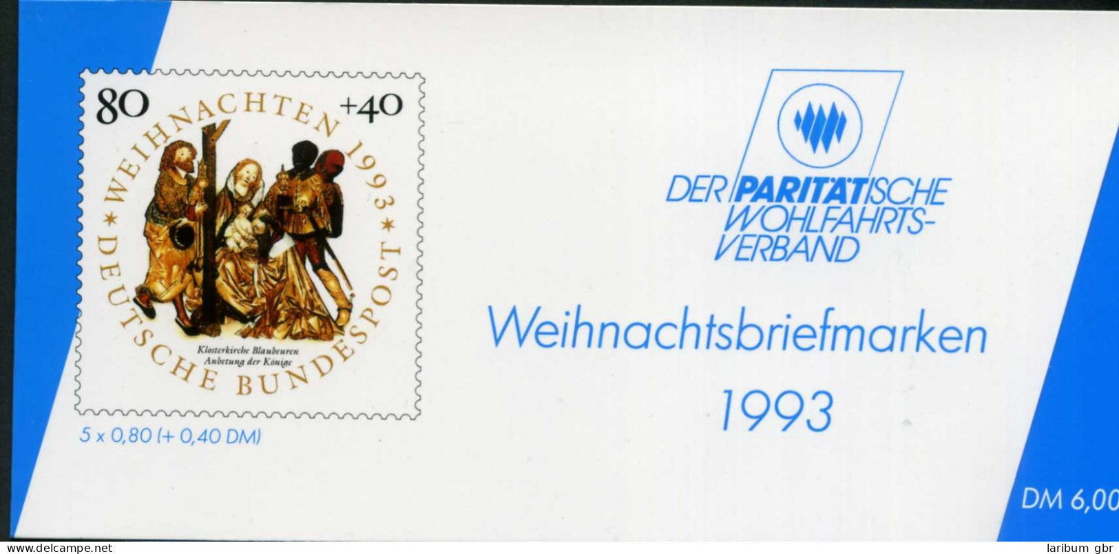 Bund DPWV Markenheft 1993 Mit 1707 Bonn Ersttagssonderstempel #IJ131 - Sonstige & Ohne Zuordnung