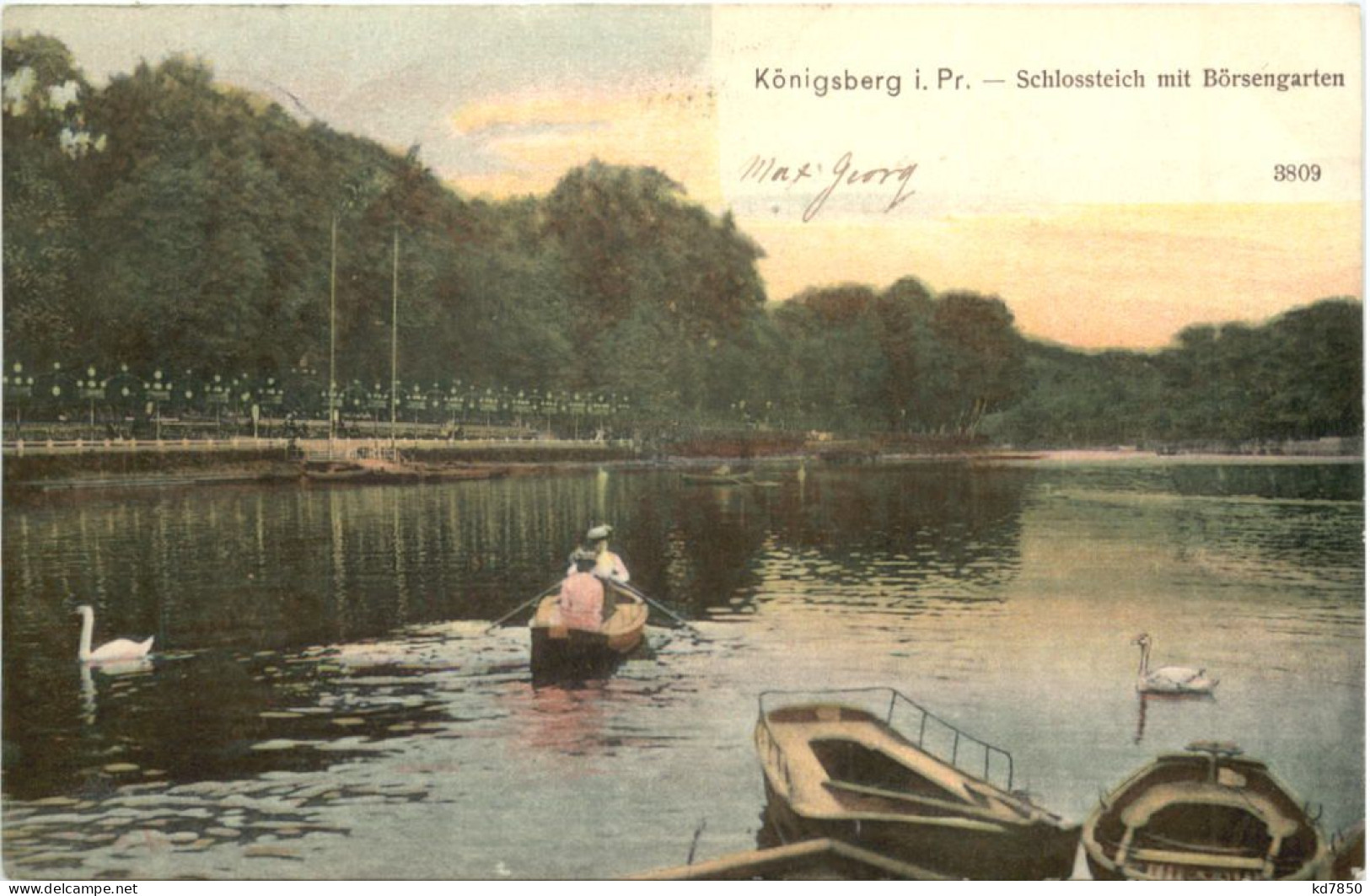 Königsberg - Schlossteich Mit Börsengarten - Ostpreussen