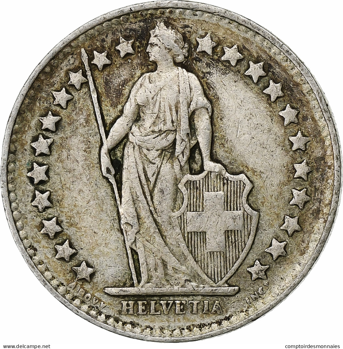 Suisse, 1/2 Franc, 1943, Bern, Argent, TTB, KM:23 - Otros & Sin Clasificación