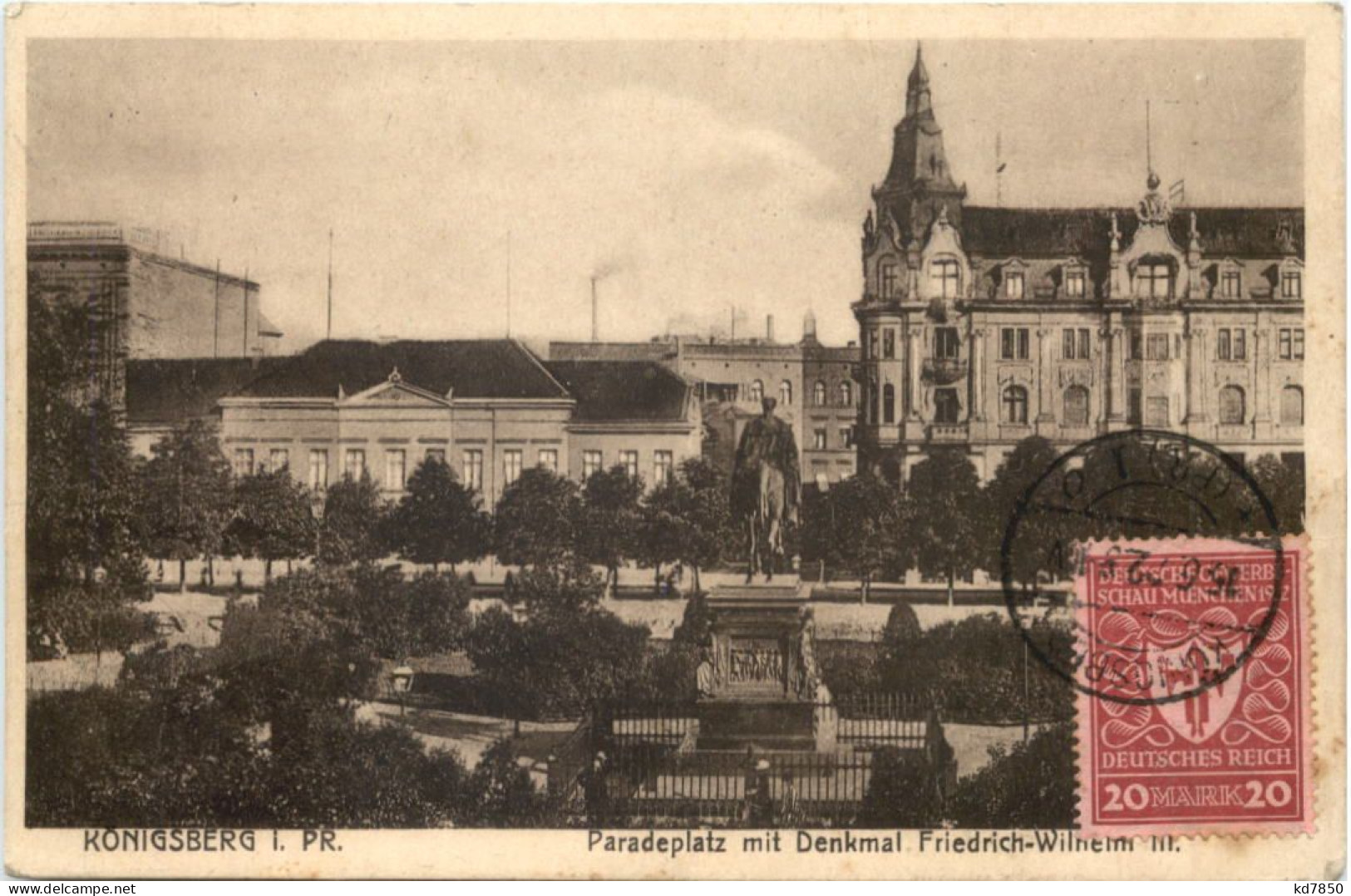 Königsberg - Paradeplatz Mit Denkmal Friedrich Wilhelm - Ostpreussen