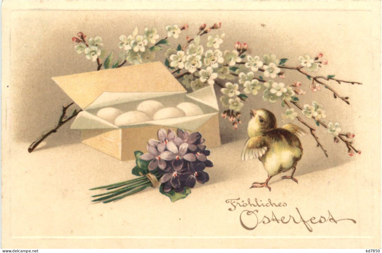 Ostern - Blumen - Ei - Chicken - Pasqua