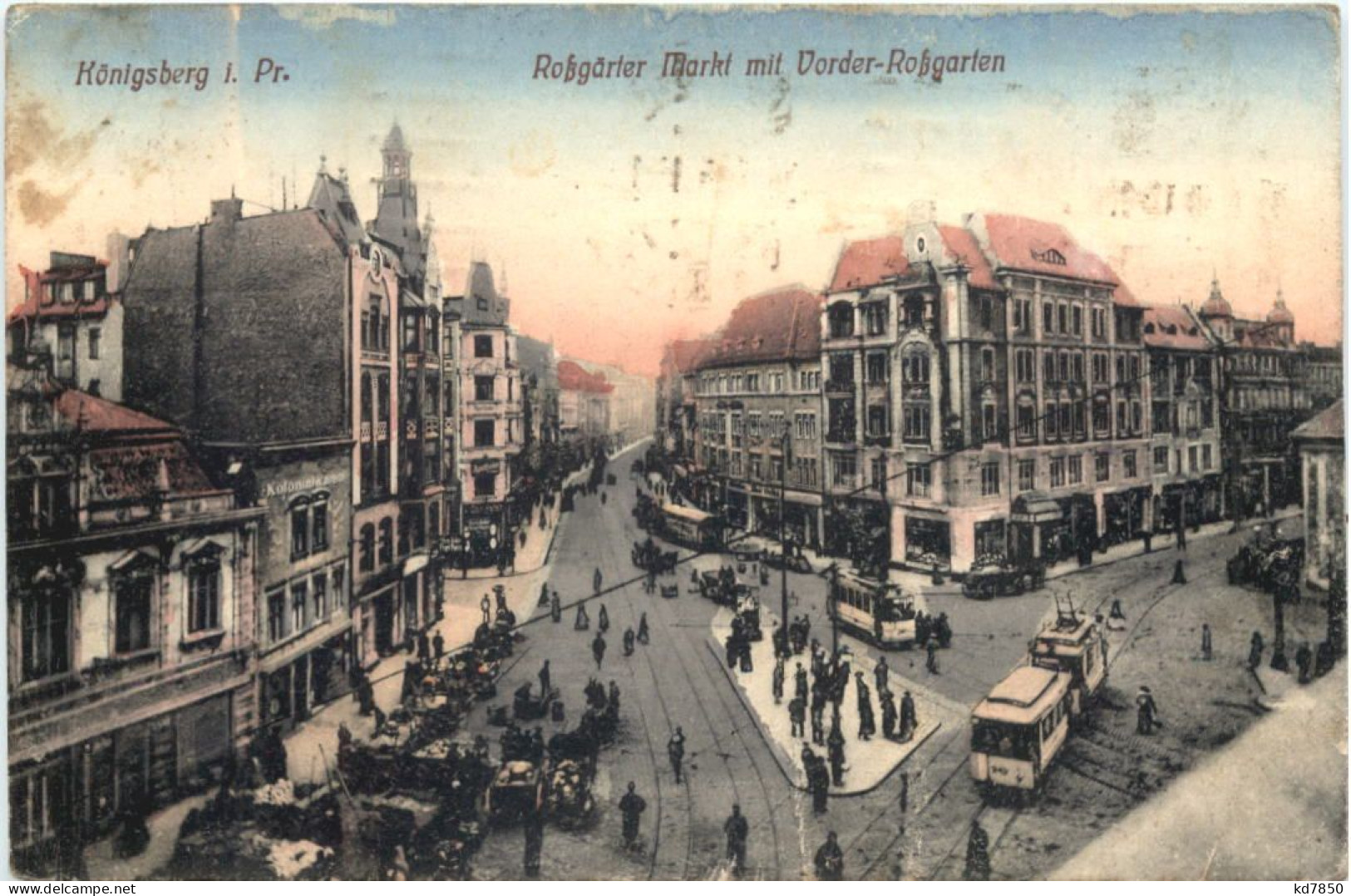 Königsberg - Rossgärtner Markt Mit Vorder Rossgarten - Ostpreussen
