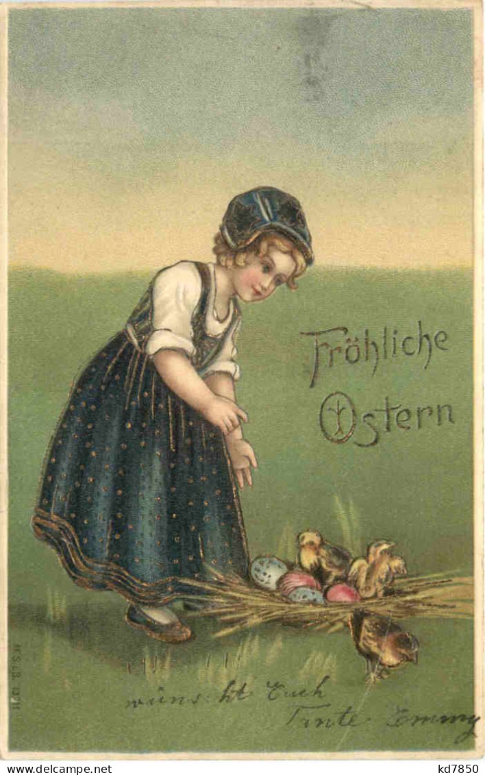 Ostern - Prägekarte - Eier - Chicken - Ostern