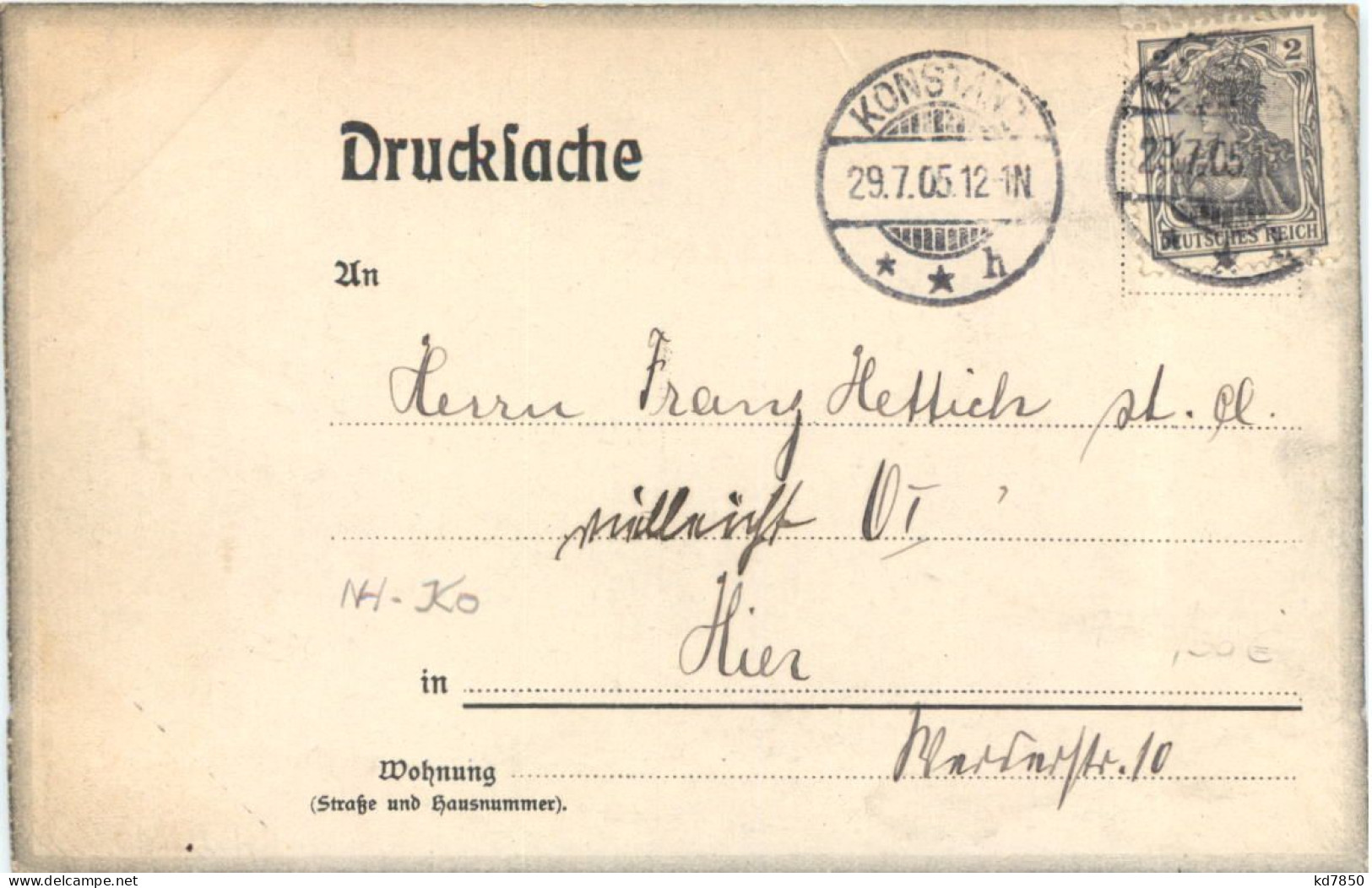 Konstanz - Oberrealschule 1905 - Studentika - Konstanz