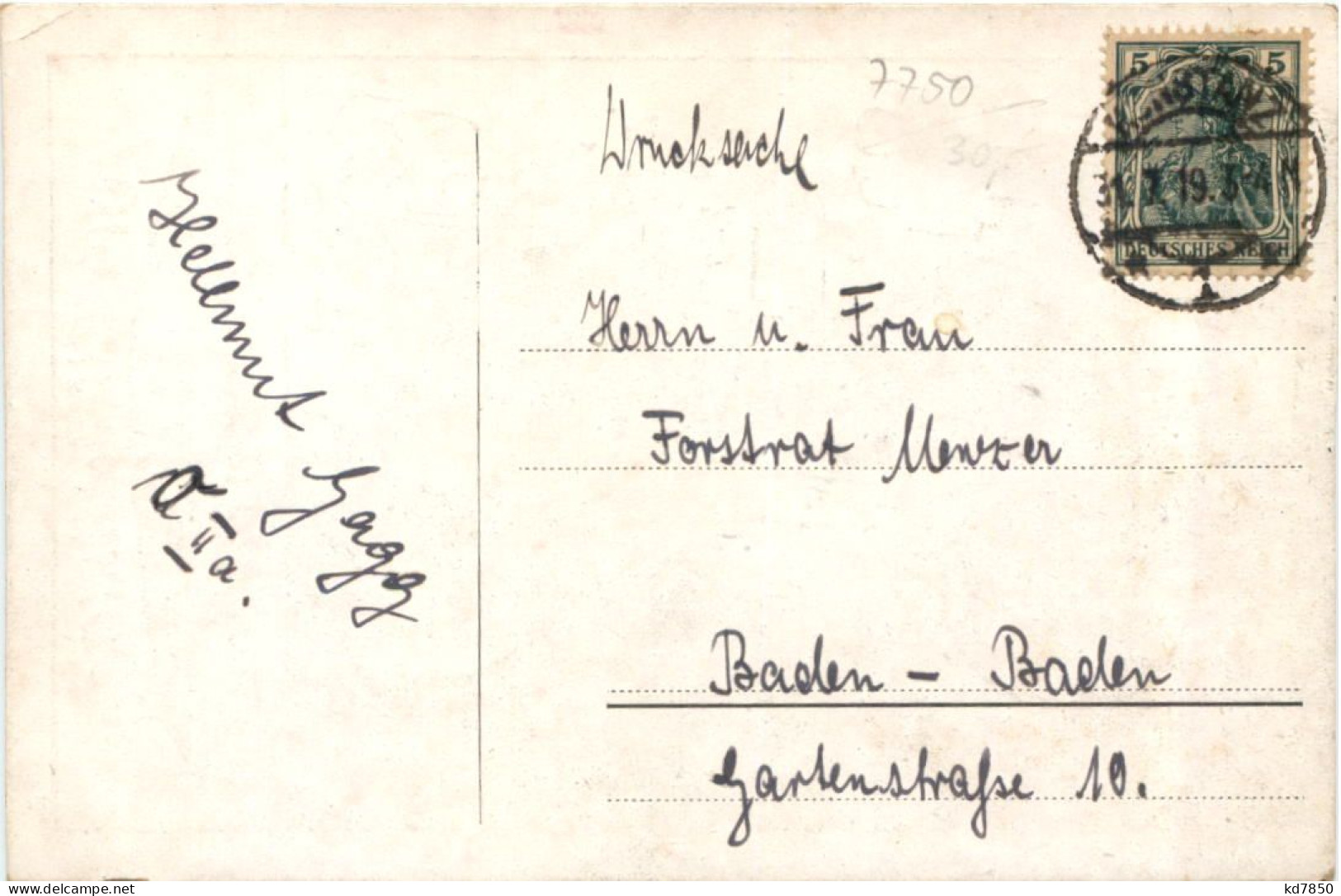 Konstanz - Einjährige Gymnasium 1919 - Studentika - Konstanz