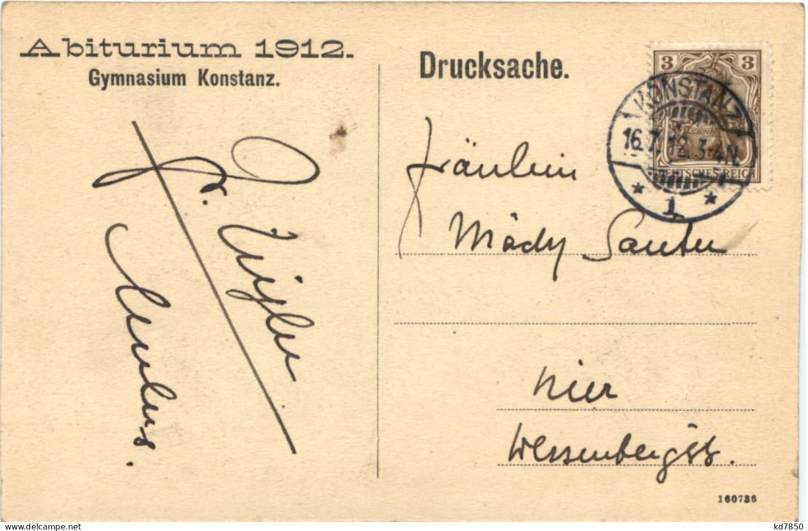 Konstanz - Abiturium 1912 - Studentika - Konstanz