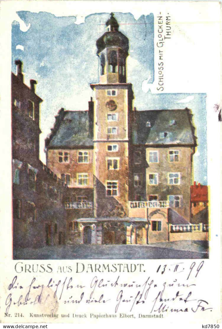Gruss Aus Darmstadt - Schloss Mit Glockenturm - Darmstadt
