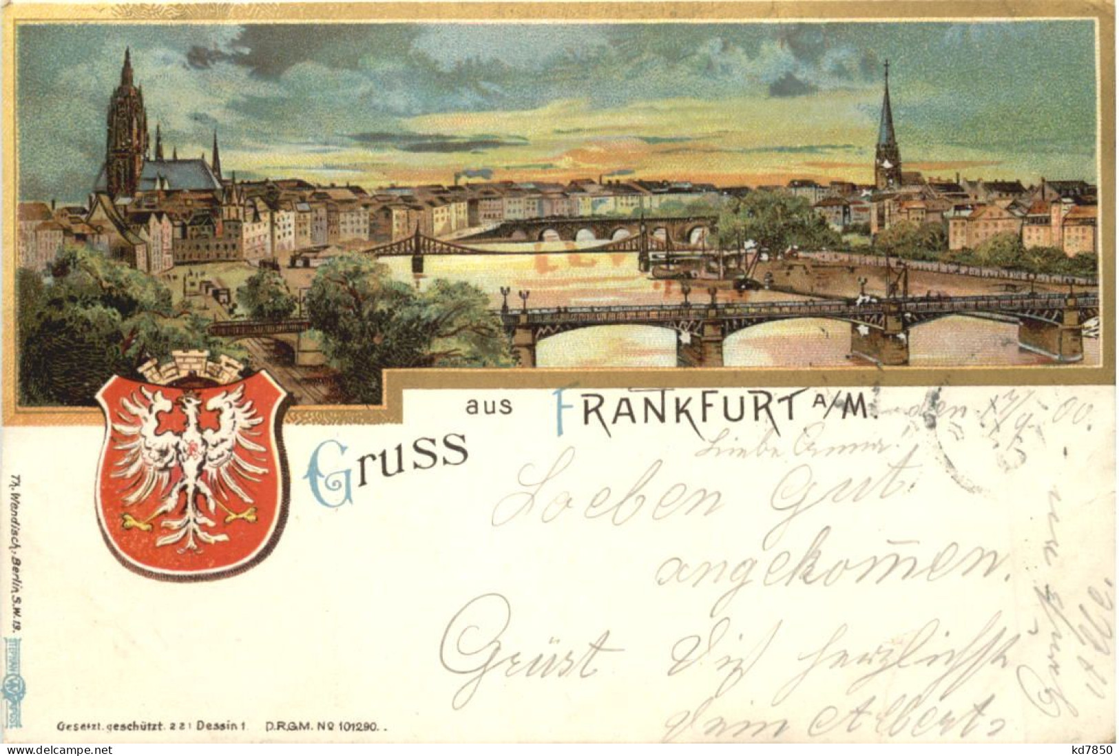 Gruss Aus Frankfurt - Litho - Frankfurt A. Main