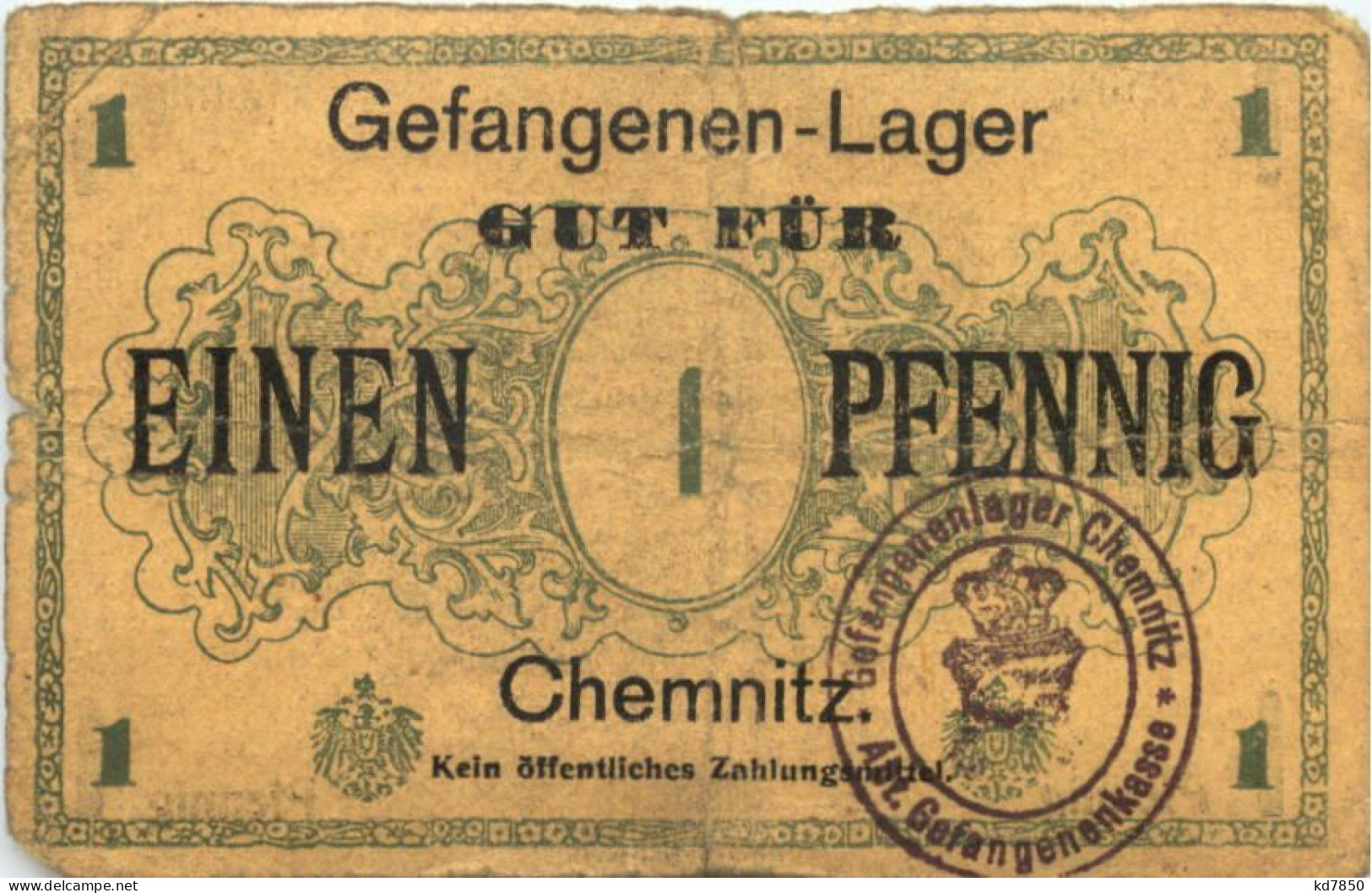 Chemnitz - Gefangenenlager Notgeld 1 Pfennig - Chemnitz