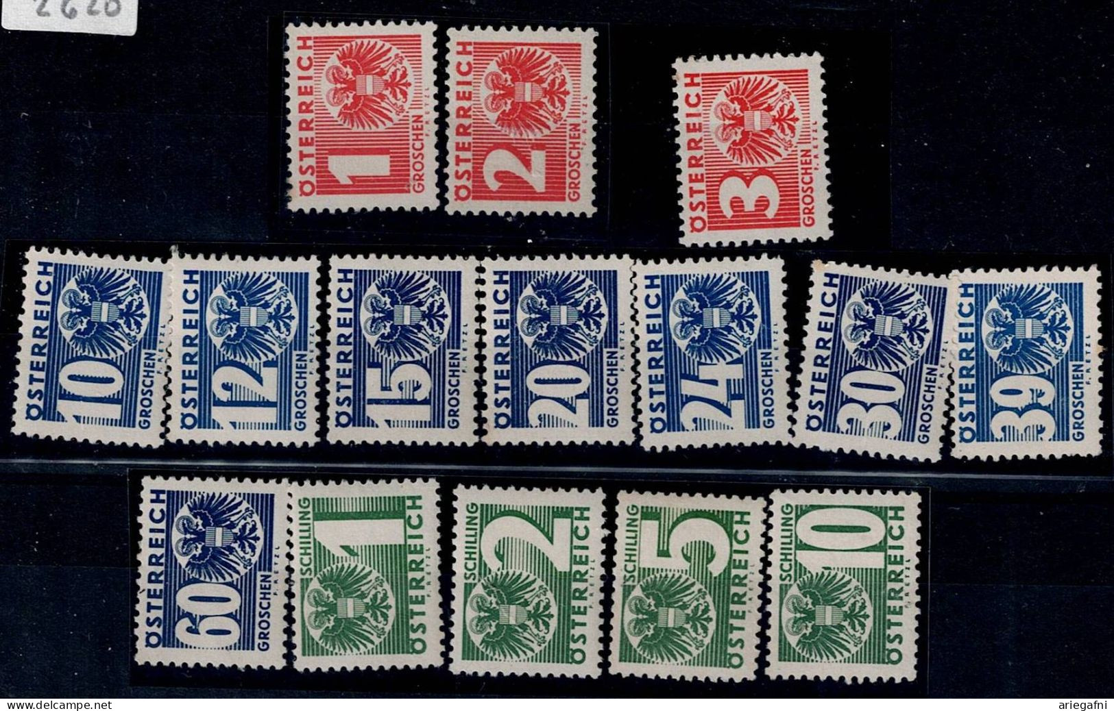 AUSTRIA 1935 POSTAGE DUE MI No 159-74 MNH VF!! - Strafport